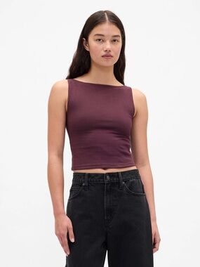 GAP | Close-knit Jersey Top | XL Tall | Bordeaux Purple